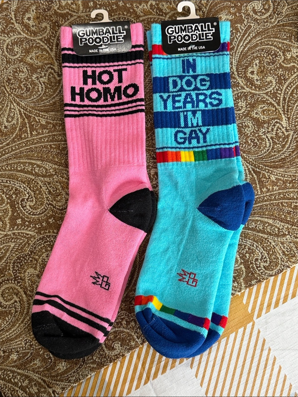 Gay Pride Socks Unisex NWT 2 Pairs